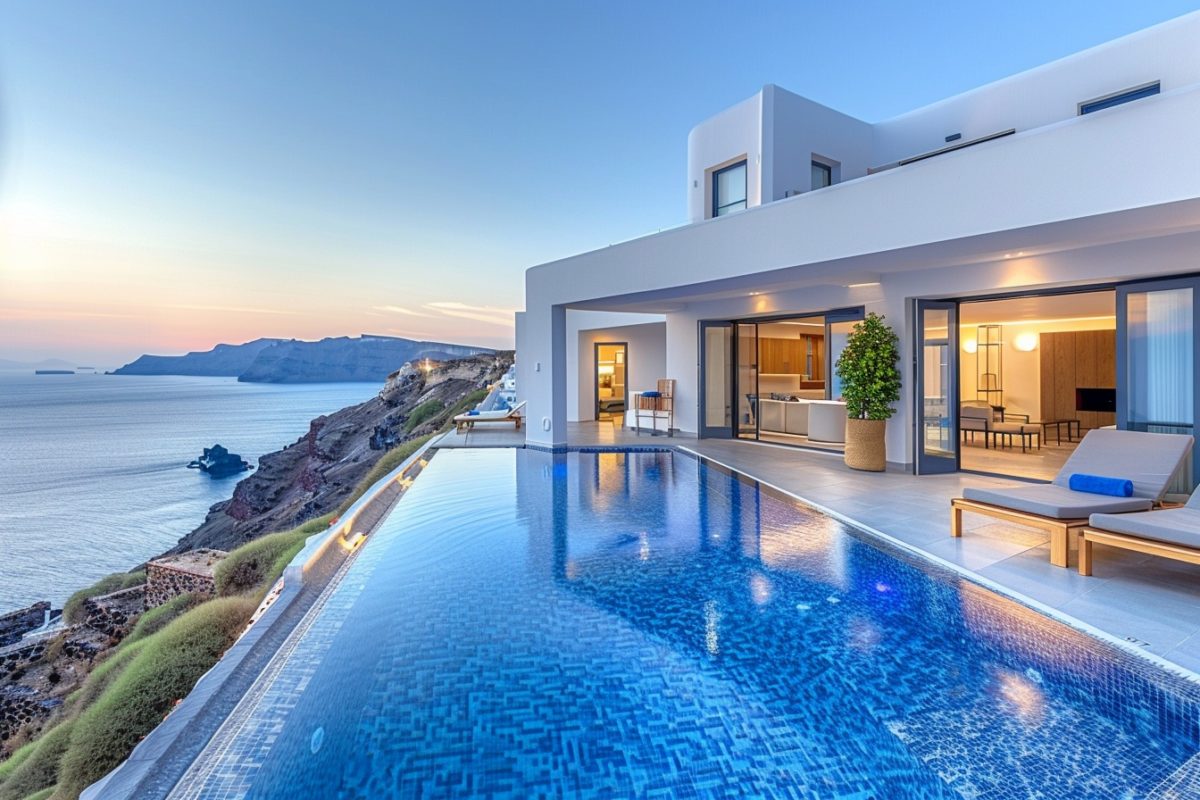 Découvrez les secrets des 8 Airbnb les plus spectaculaires de Santorin: piscines et vues à couper le souffle!