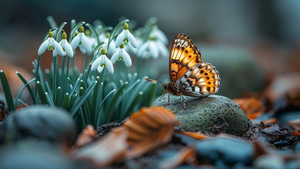 La délicate présence des perce-neige