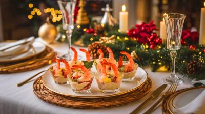 chaque année à Noël, ces verrines aux crevettes subliment toutes les tables festives